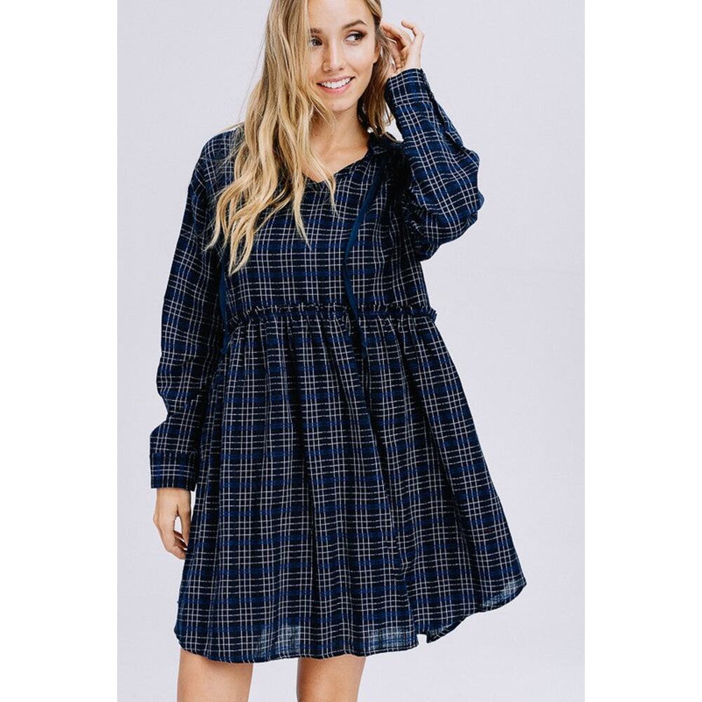 Plaid Hooded Dress